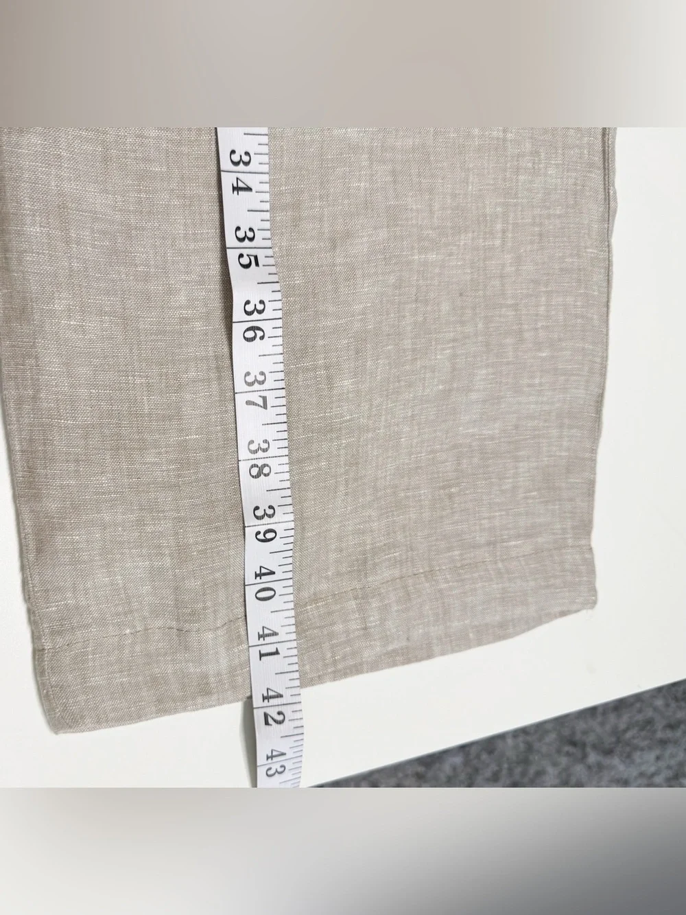 QUINCE Women’s 100% European Linen Pleated Wide Leg Trouser In Flax Sz 8